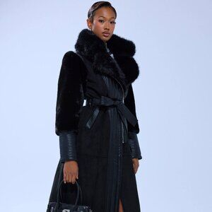 GOODIE MIXED MEDIA COAT - S